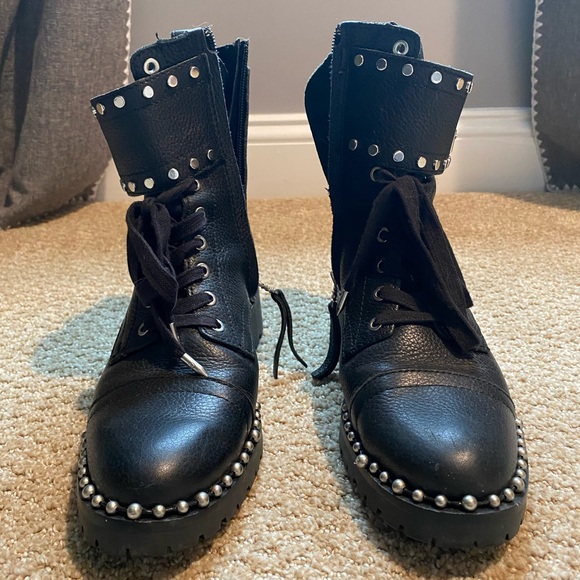 Black, Studded | Sam Edelman Combat Boots | Women’s 6.5 - Picture 2 of 4